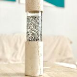 Vintage glitter and travertine lamp from the 70s