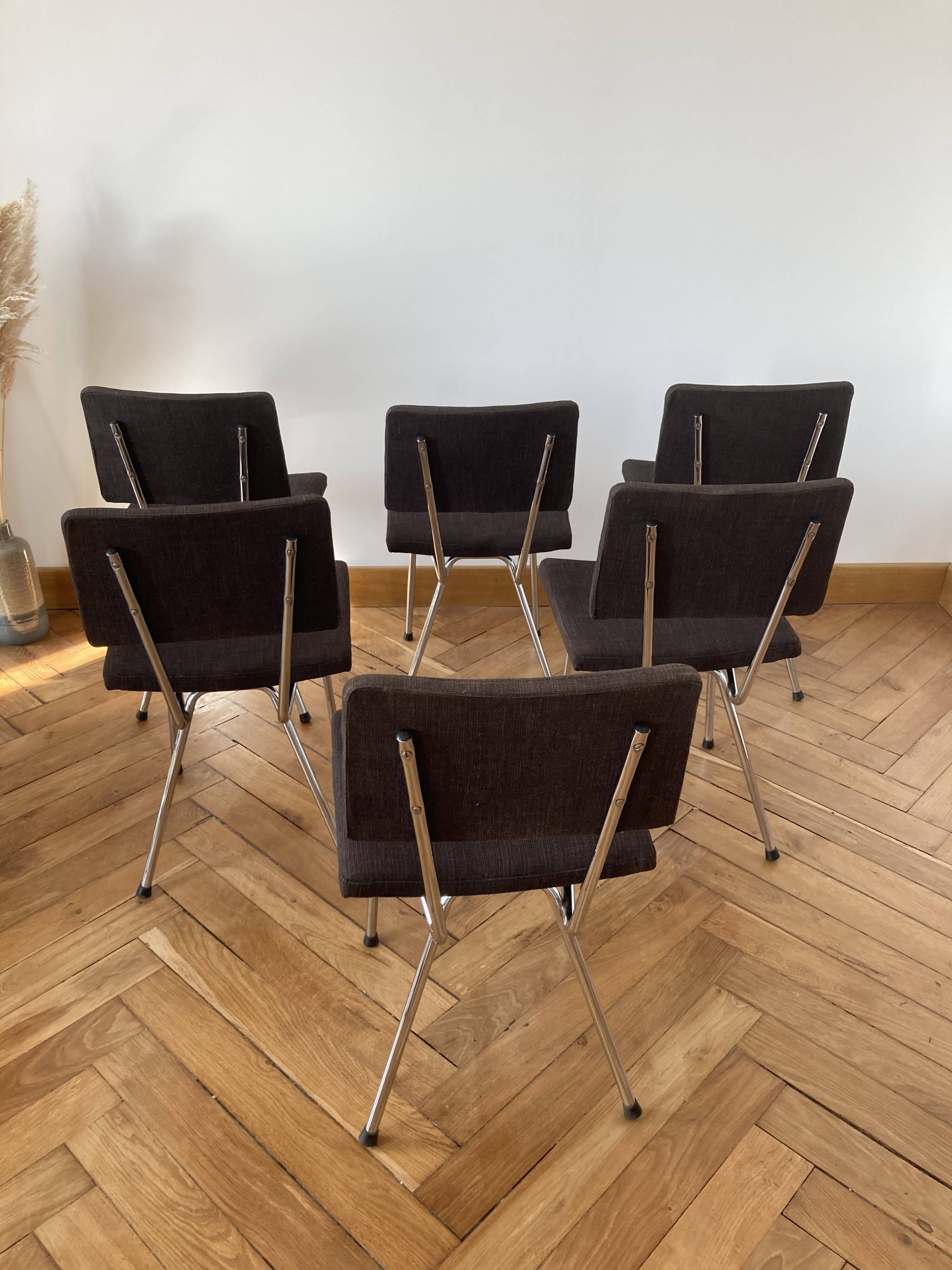 Set of 6 chairs 60s