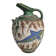 Ceramic vase, Ancient Cretan style, marine decoration with dolphins, 17 cm