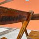 4 Antique Folding Bistro Brasserie Terrace Chairs
