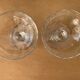 Pair of old crystal champagne glasses