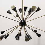 Sputnik chandelier 24 arms black