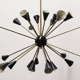 Sputnik chandelier 24 arms black