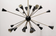 Sputnik chandelier 24 arms black