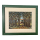 Peinture ancienne paysage breton cadre bois