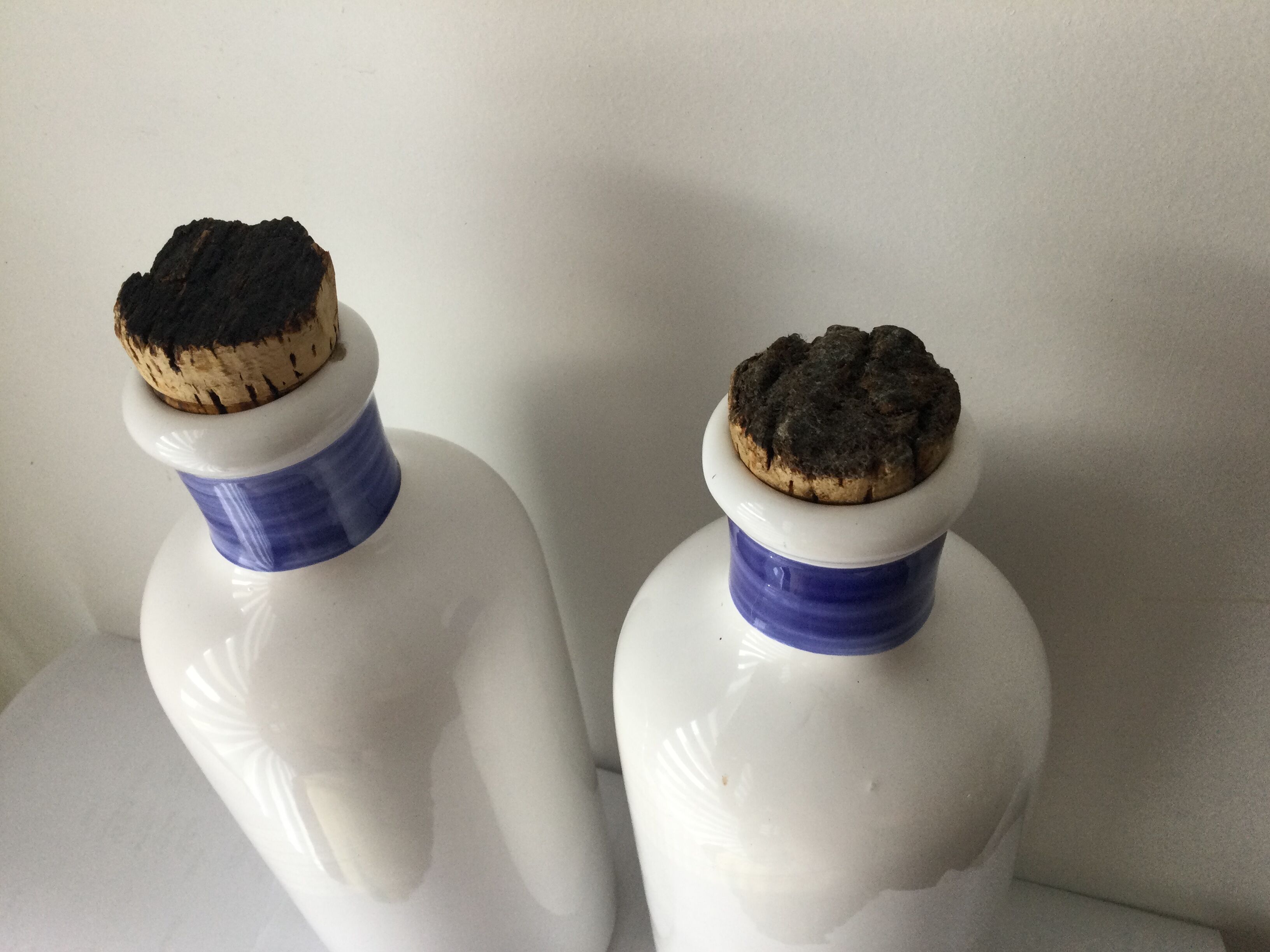 Biot earthenware oil bottle