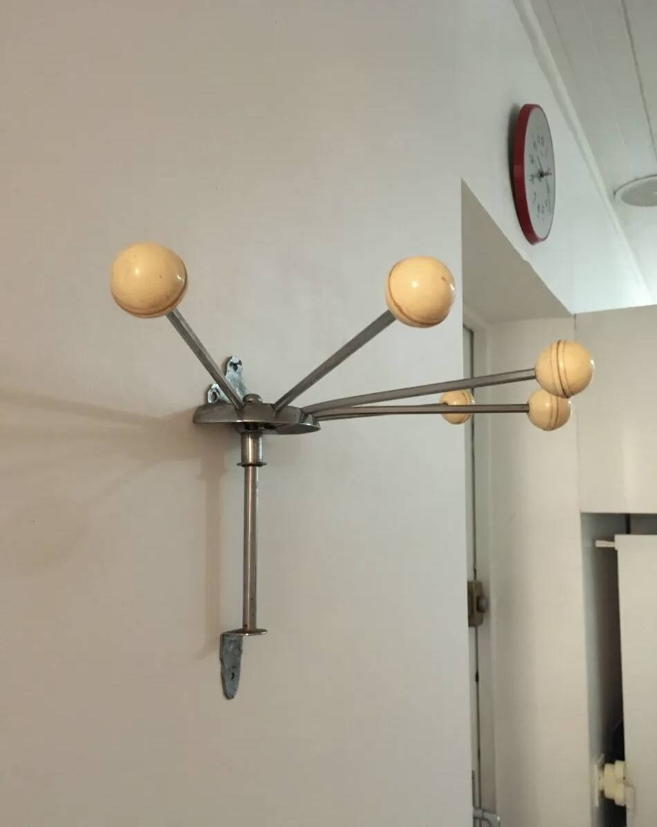 Vintage Serjac folding coat rack.