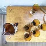 Amateur lemonade serving in wicker