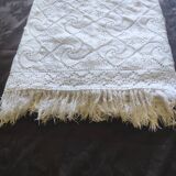 White cotton bedspread, Old crochet bedspread
