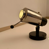 Vintage Zodiac wall lamp by Jacques Biny, chrome and black, Lita 1950