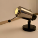 Vintage Zodiac wall lamp by Jacques Biny, chrome and black, Lita 1950