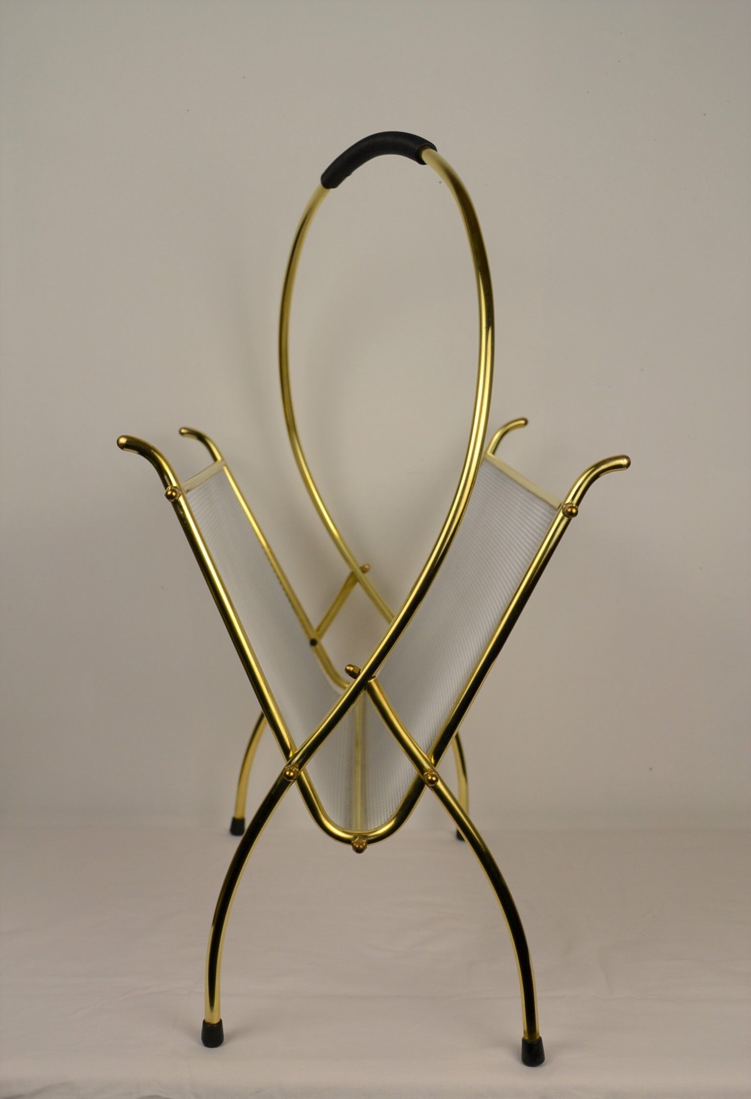 Magazines rack vintage brass 1960