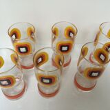 Vintage orange ade glasses 1970