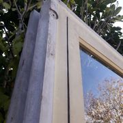 Verrière bois 3 fenêtres à soufflet et abbatant