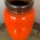 West German Fat Lava Scheurich Keramik orange and brown vase 1970s