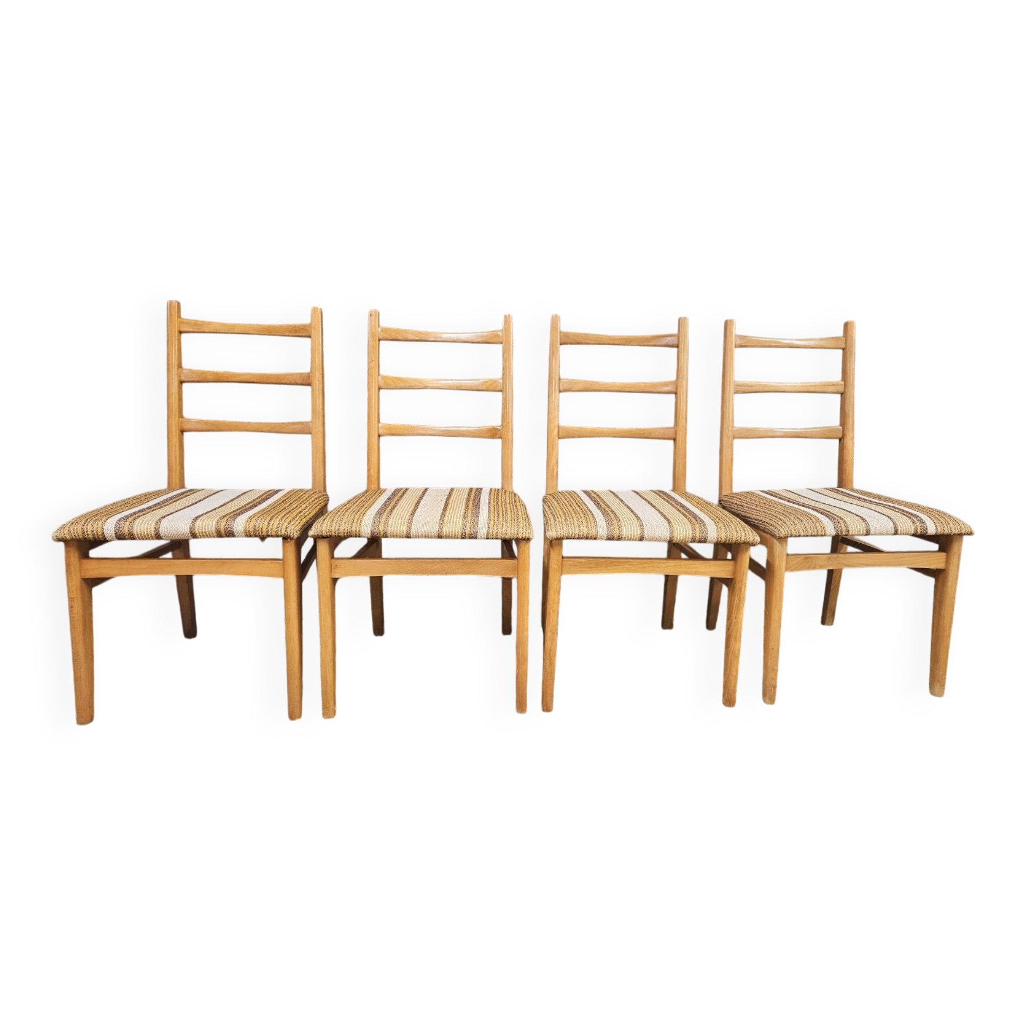 Quatre chaises bois vintage 1970
