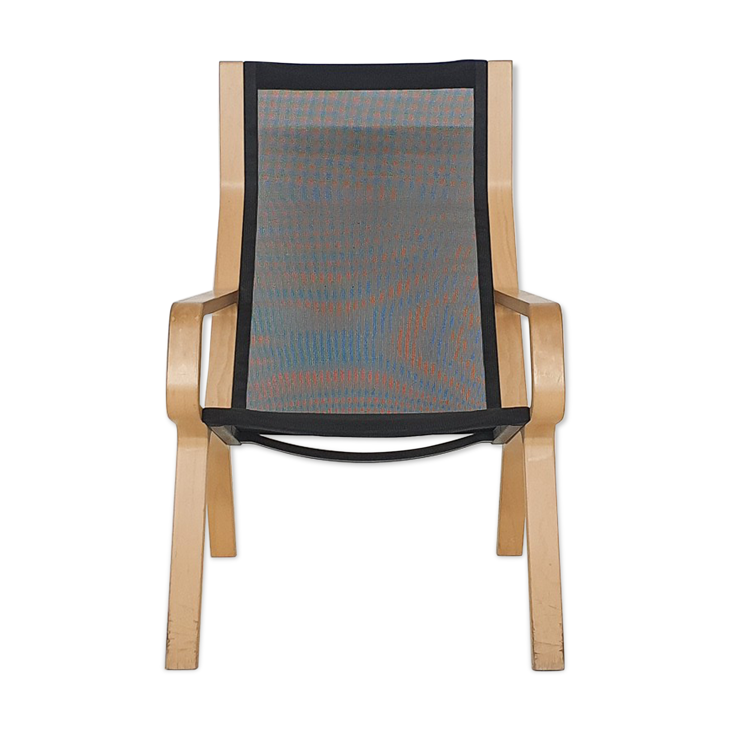 Lamintated beech and gauze design lounge chair