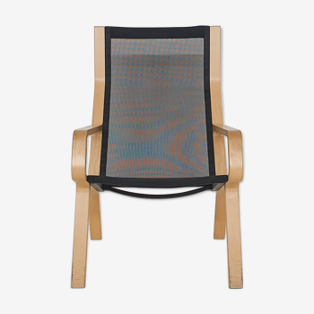 Lamintated beech and gauze design lounge chair