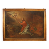 Antique Italian painting Christ in the Garden of Olives from 17th century