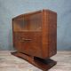 Buffet / Vitrine Art Déco en placage de noyer – Vers 1930