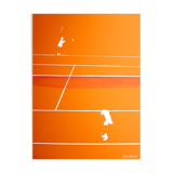 Original lithograph signed and numbered Gilles Aillaud, Roland-Garros, 1984.