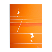 Lithographie originale signée et numérotée gilles aillaud, roland-garros, 1984.