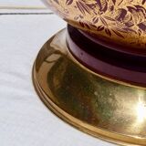 Bordeaux and gold art deco lamp