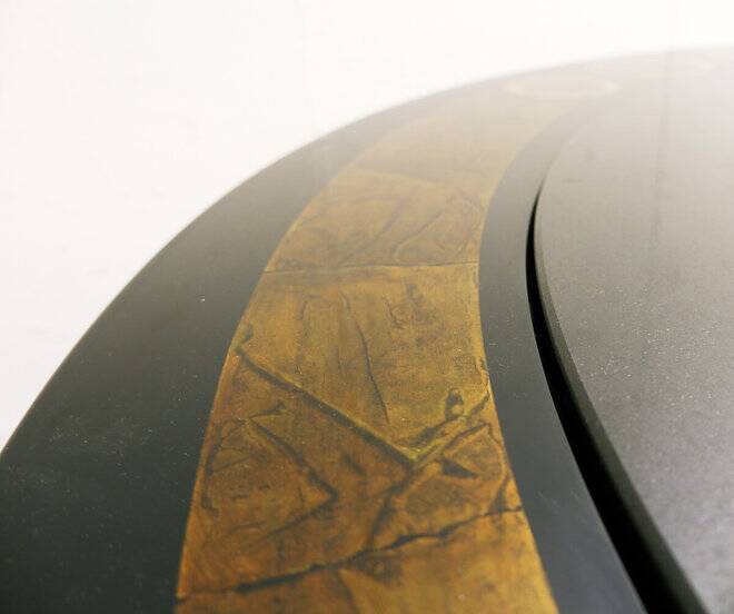 Large Coffee Table by Antonio Lupi 1/1 Black granite top - italy