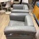 Pair of Cassina LC2 armchairs in grey leather.