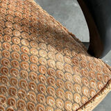 Paire de fauteuils en velours art déco