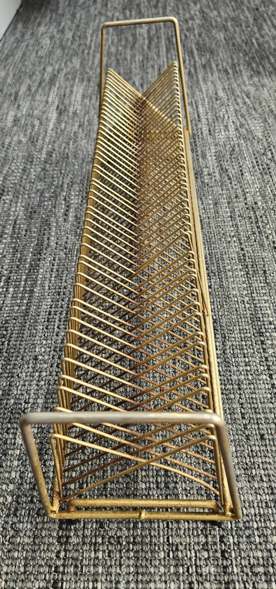 Golden metal vinyl holder: Vintage 60's