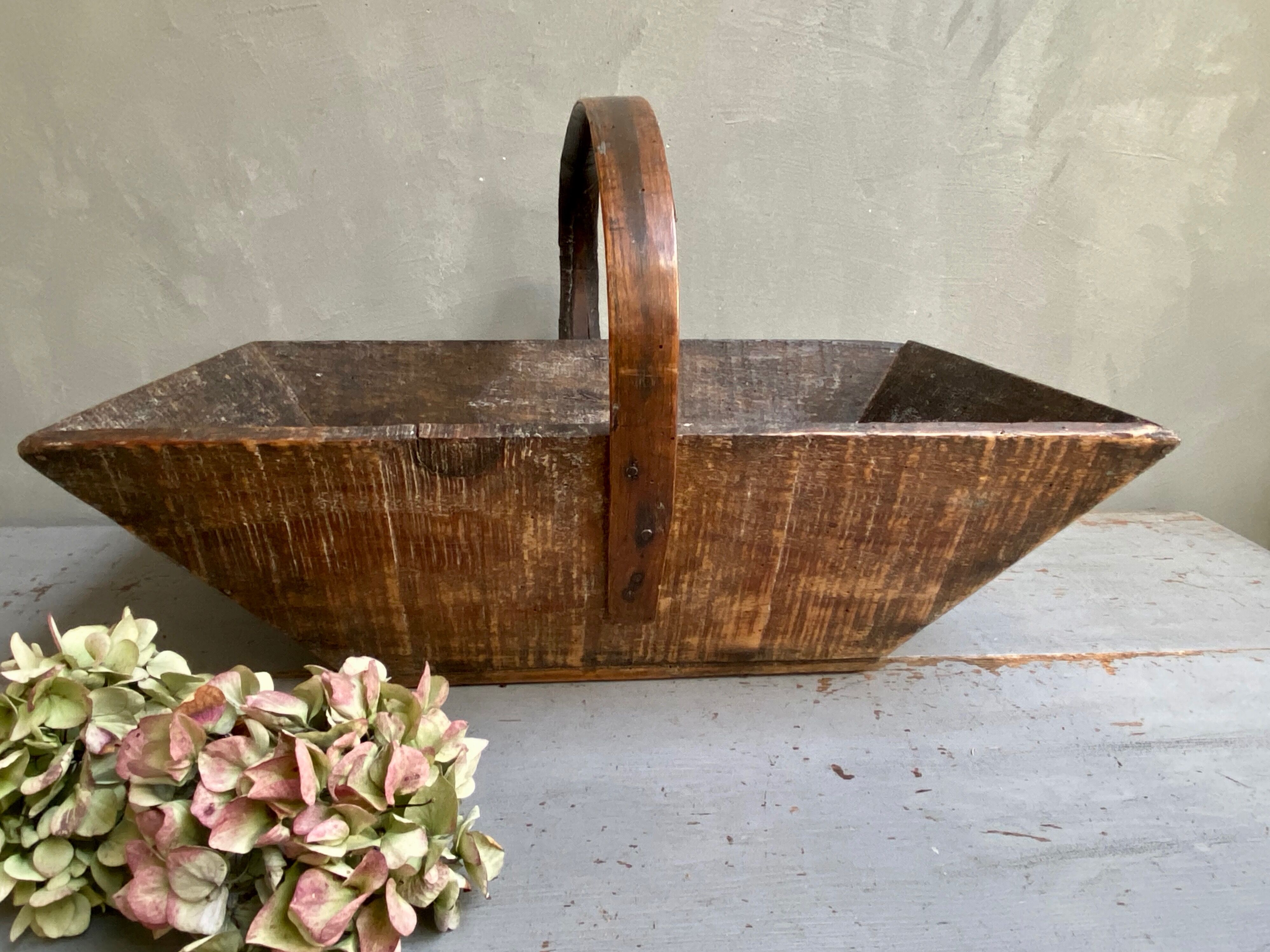 Wooden picking basket