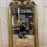 Miroir époque Louis Philippe à fronton or