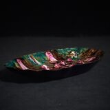 Two vintage enamelled copper tidies