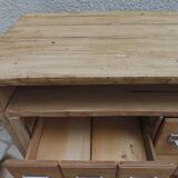 Vintage craft furniture in raw wood.