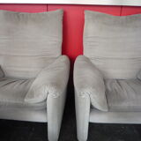 Pair of armchairs Maralunga Vico Magistretti Cassina