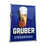Gruber Strasbourg beer enamelled plate