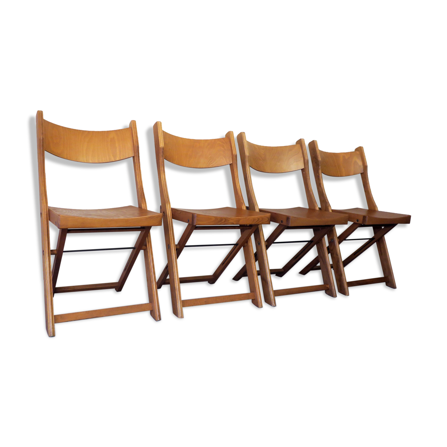 Ensemble de 4 chaises pliantes du milieu du siècle
