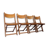 Ensemble de 4 chaises pliantes du milieu du siècle