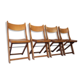 Set of 4 mid century folding chairs