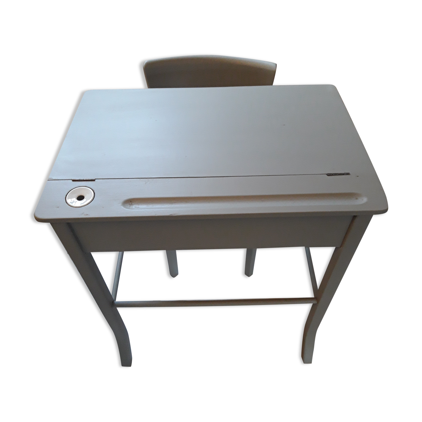 Baumann desk & chair 1950 color Lichen