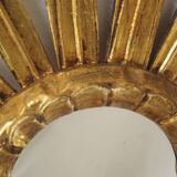 Miroir soleil doré vintage