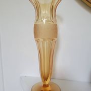 Vase soliflore Art Nouveau en cristal taillé