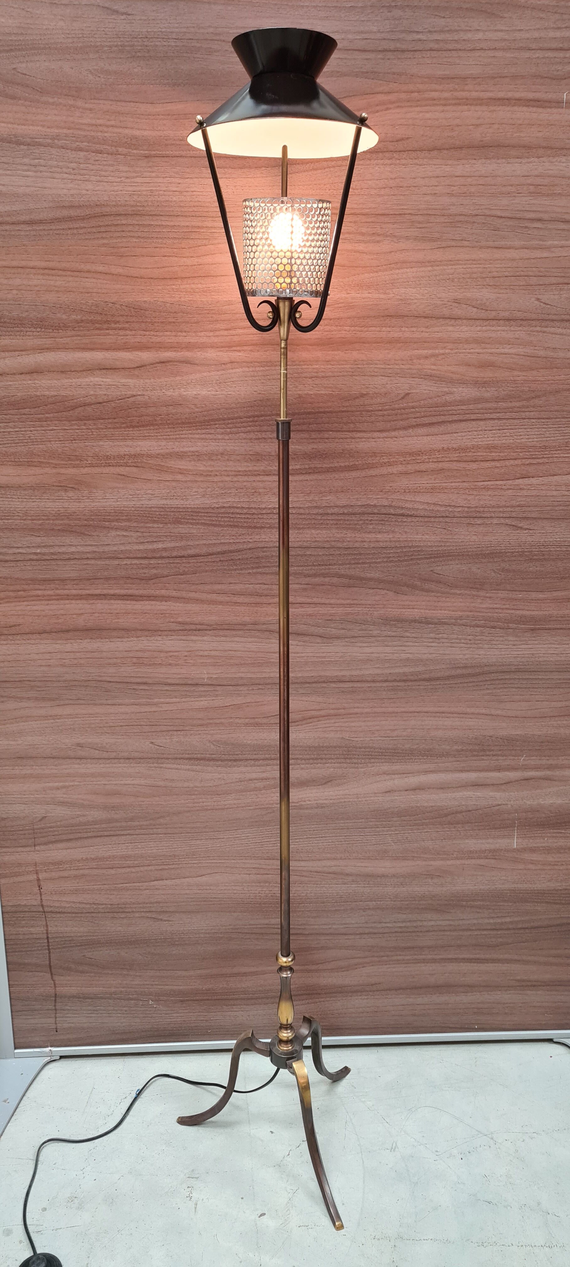 Adjustable diabolo floor lamp 1950 a 60