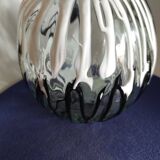 Glass spherical vase and glass paste circa 1970