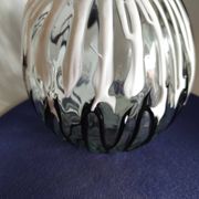 Spherical vase in glass and glass paste, circa 1970