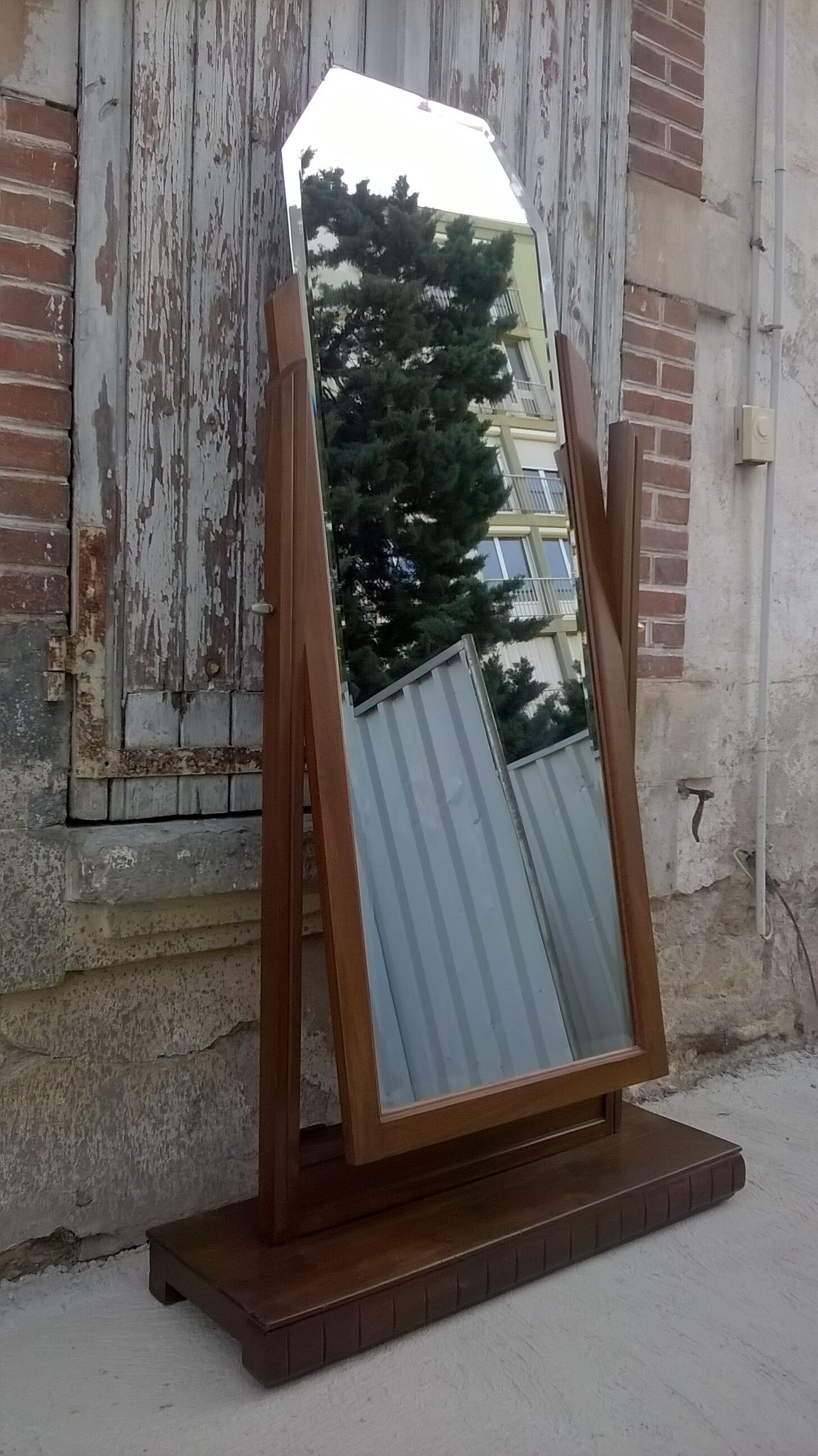 Art deco spyched mirror 96x184cm