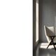 Vintage Mid-Century Norwegian Modern Teak & Boucle Fabric High Lounge Chair