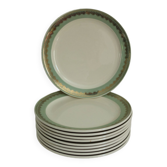 Set of 10 flat plates Villeroy and Boch, vintage Mettlach