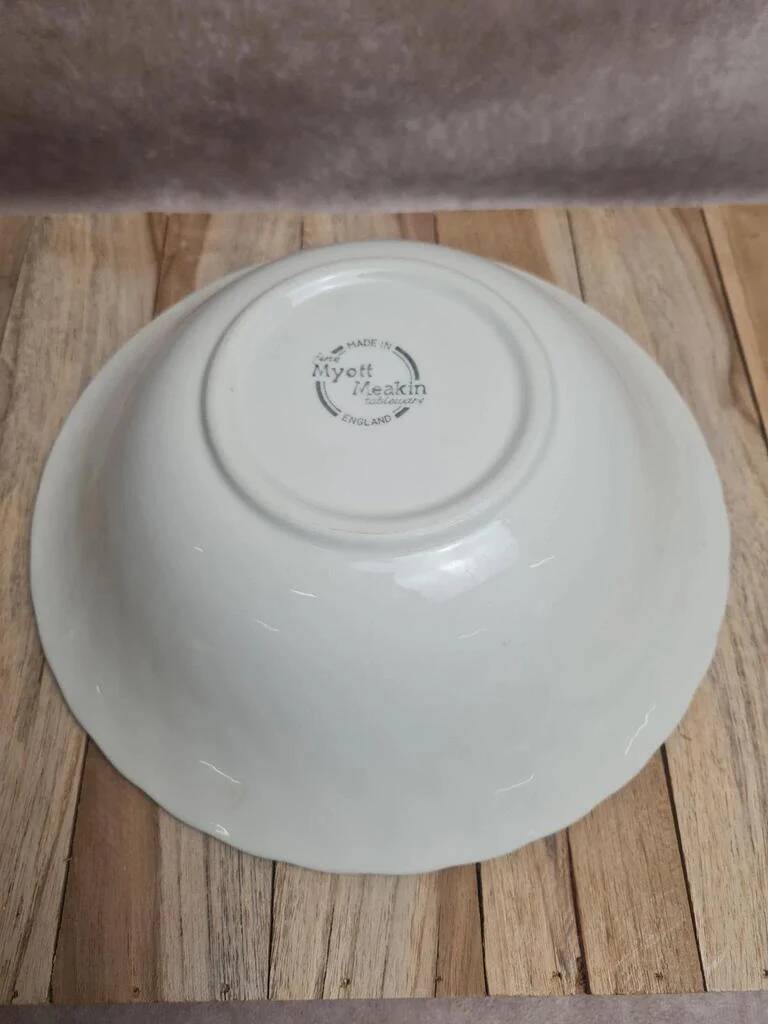 Vintage Myott Meakin blue toile de Jouy salad bowl – English earthenware – country decor